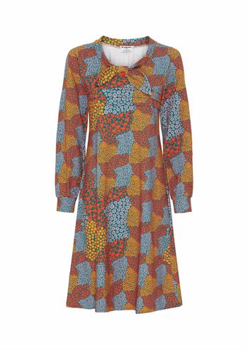 Multifarvet kjole i cool retro-mønster fra MARGOT